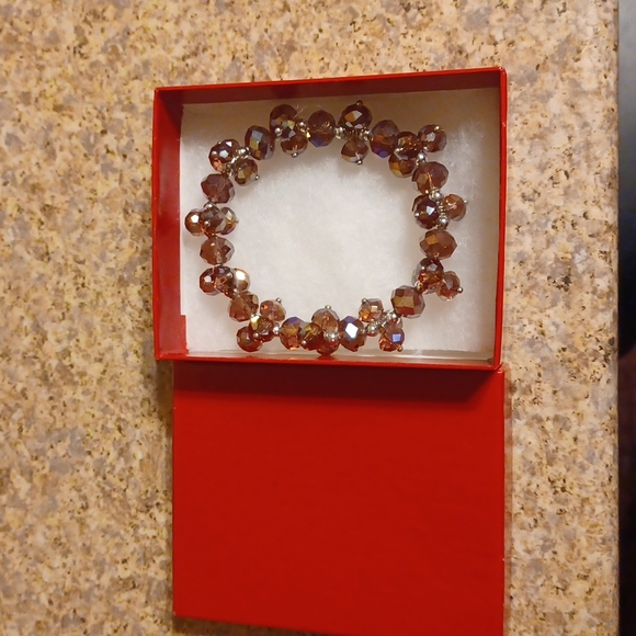 Bronze Metallic Crystal Bracelet - Picture 8 of 8